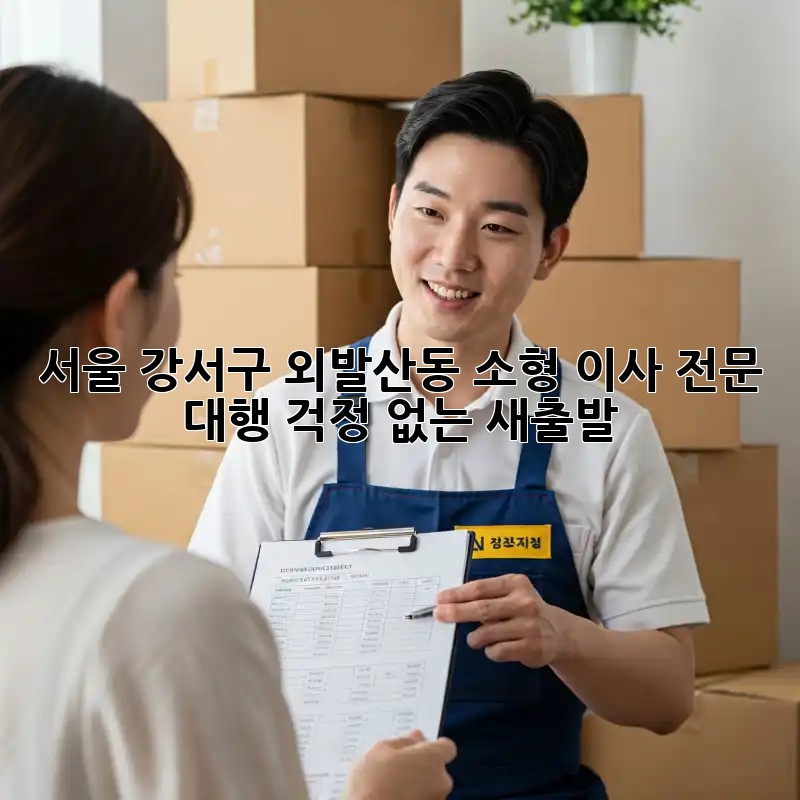 서울 강서구 외발산동 소형 이사 전문 대행: 걱정 없는 새출발!