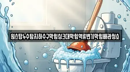 원스탑누수탐지하수구막힘싱크대막힘역류변기막힘배관청소