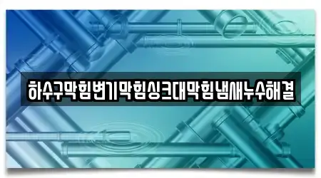 하수구막힘변기막힘싱크대막힘냄새누수해결