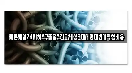 빠른해결24시하수구뚫음수전교체싱크대세면대변기막힘비용