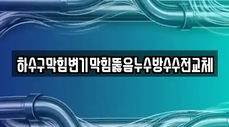 하수구막힘변기막힘뚫음누수방수수전교체