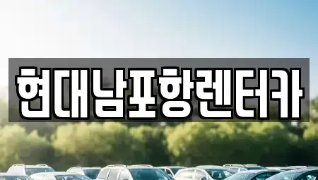 경상북도 포항시 남구 오천읍 렌트카 전문 현대남포항렌터카