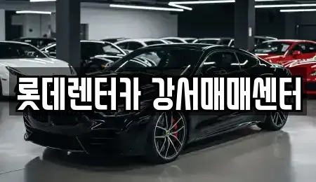 서울 강서구 가양동 렌트카 전문 롯데렌터카 강서매매센터